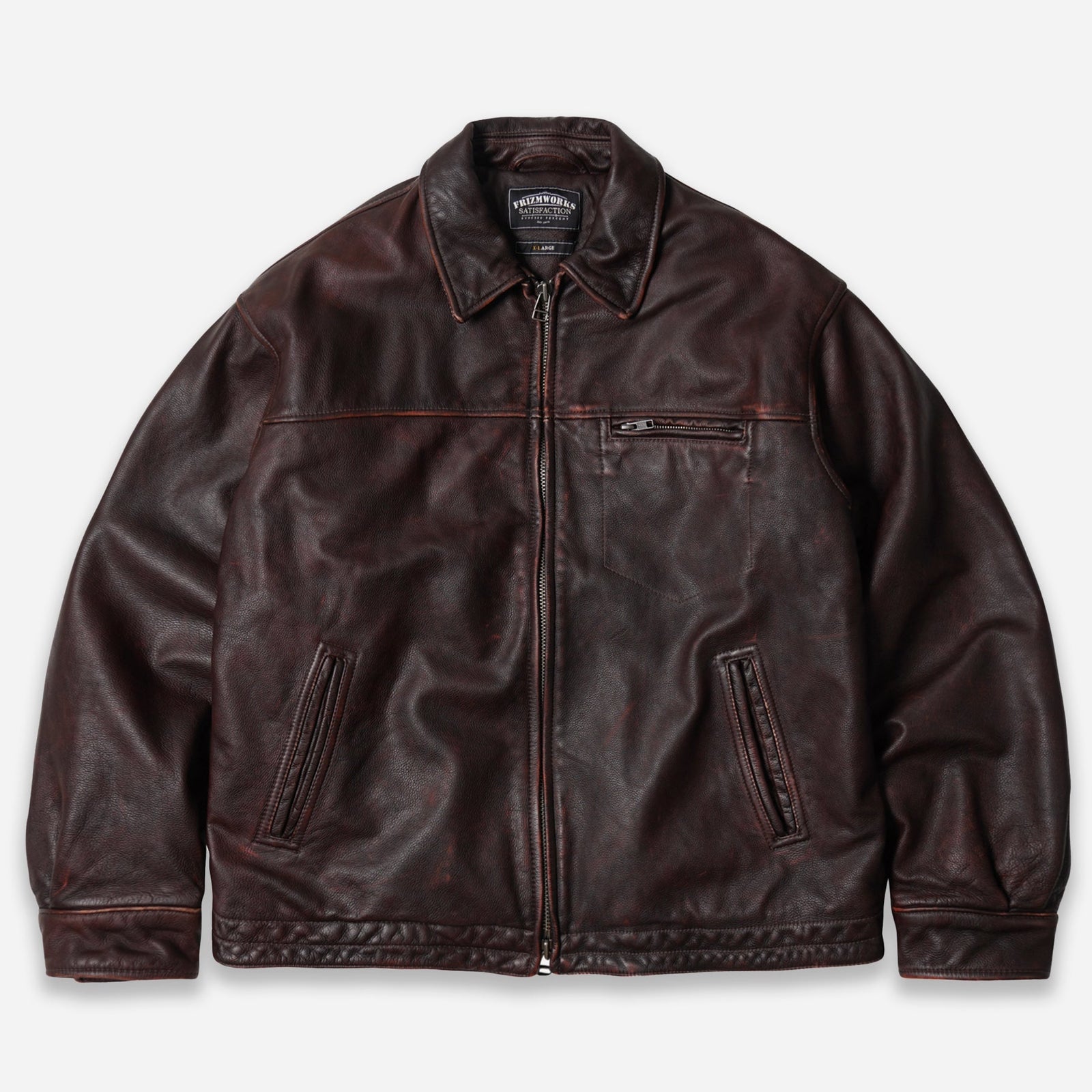 Destroyed Cowhide Leather Jacket