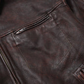 Destroyed Cowhide Leather Jacket