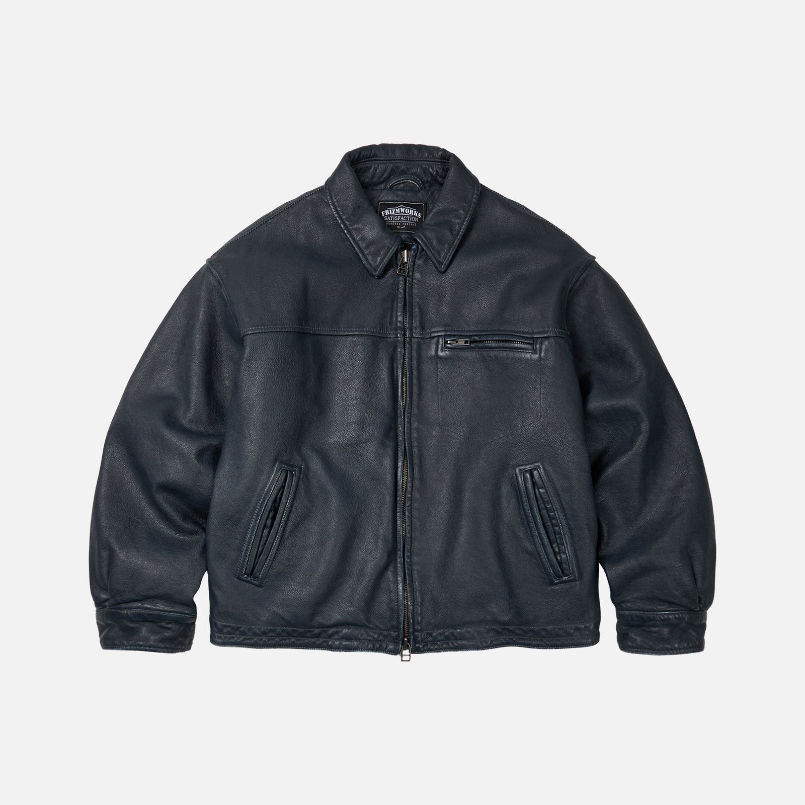 Destroyed Leather Jacket Washed