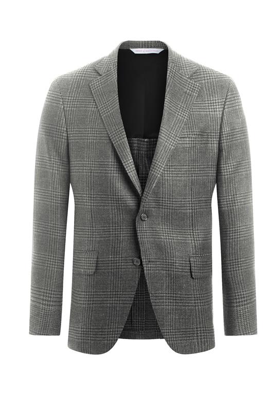 Black and White Cotton Blend Jacket