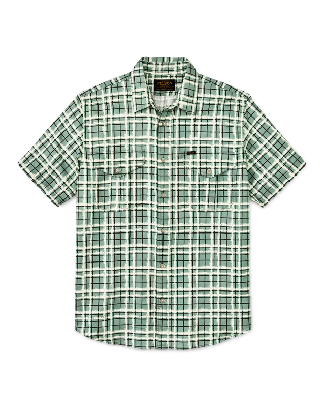 Short Sleeve Lightweight Alaskan Guide Shirt - Deep Sea / Speckle Plaid