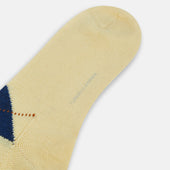 Vanilla Wool Check Mid Length Socks