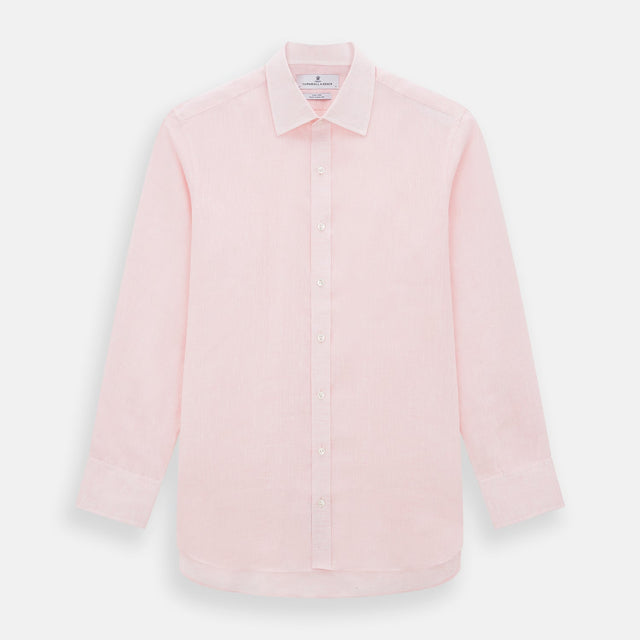 Pale Pink Linen Mayfair Shirt