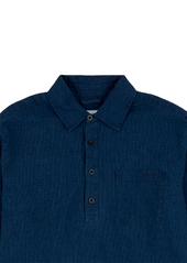 Carpenter Linen Shirt in Dark Navy
