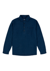 Carpenter Linen Shirt in Dark Navy
