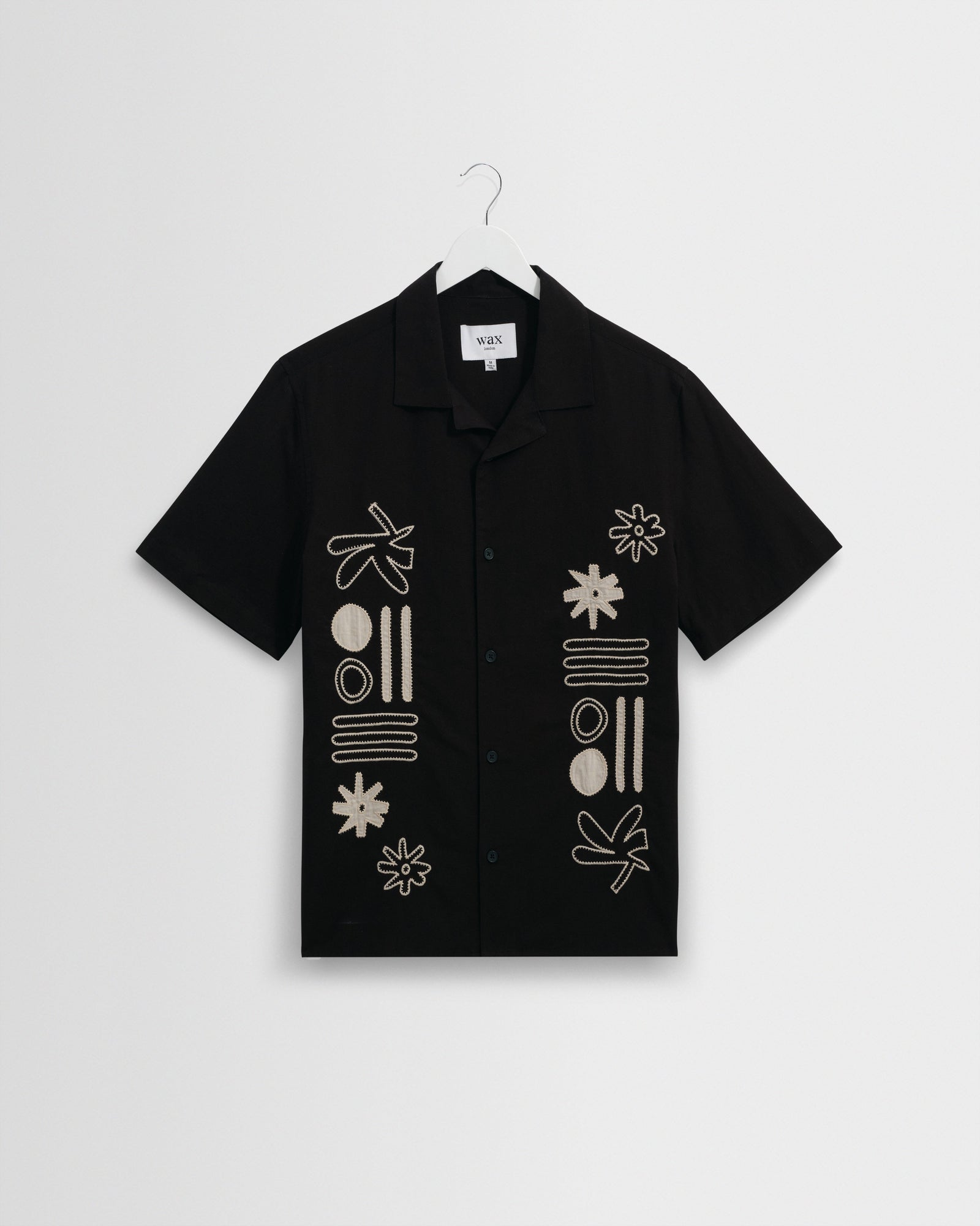 Didcot And Ecru Abstract Applique Short Sleeve Shirt