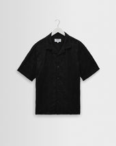 Didcot - Black Corded Lace Short-Sleeve Shirt
