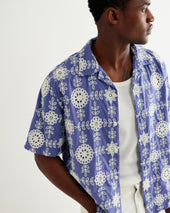 Didcot And Ecru Corded Lace Short Sleeve Shirt