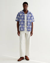 Didcot And Ecru Corded Lace Short Sleeve Shirt