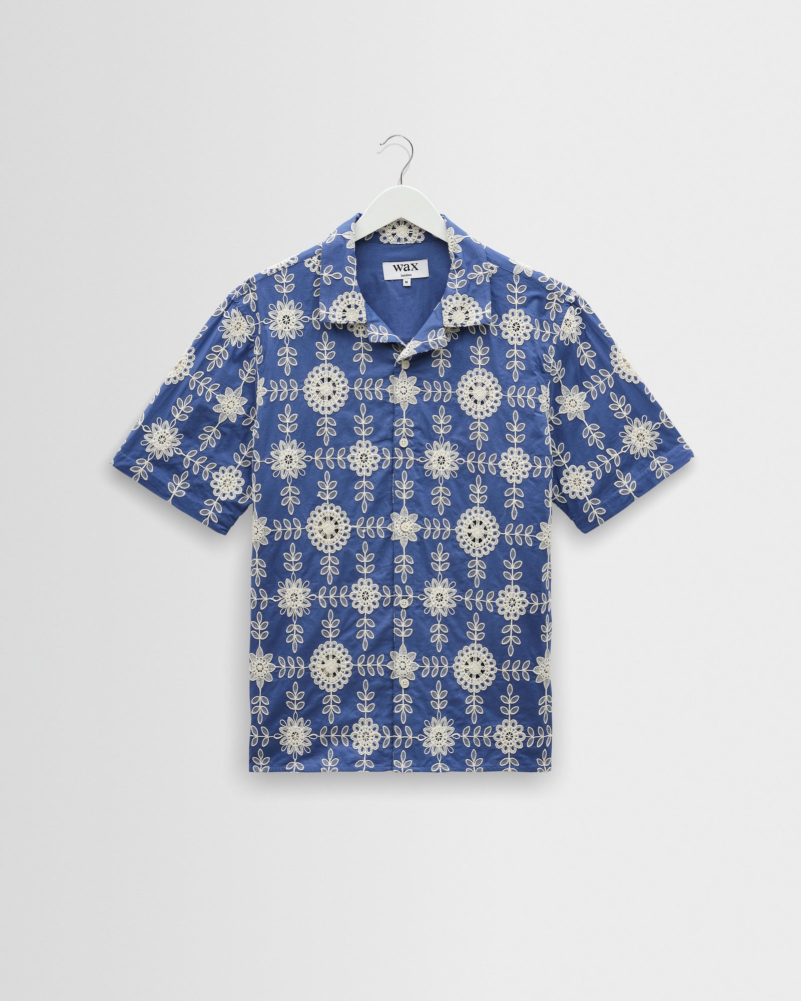 Didcot And Ecru Corded Lace Short Sleeve Shirt