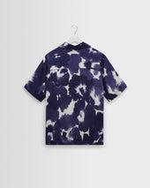 Didcot And White Floral Viscose Short Sleeve Shirt