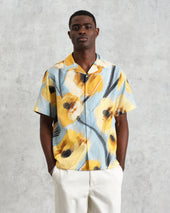 Didcot And Yellow Abstract Poppy Short Sleeve Shirt