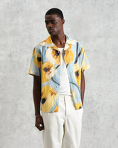 Didcot And Yellow Abstract Poppy Short Sleeve Shirt
