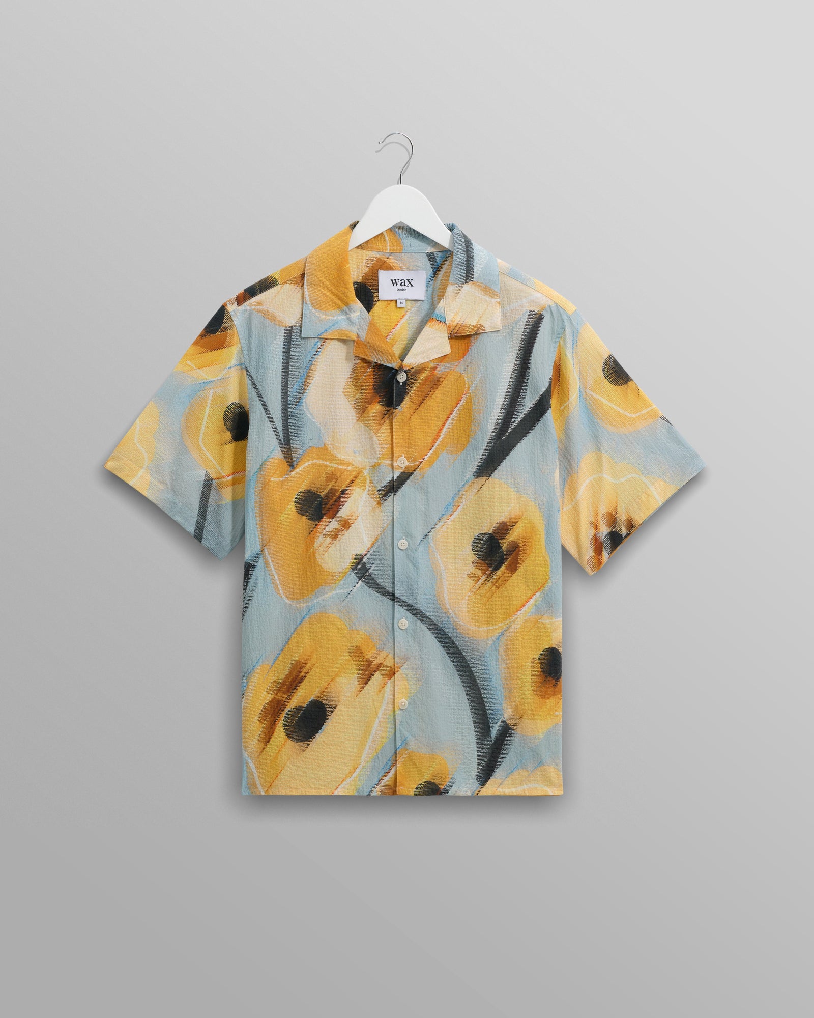 Didcot And Yellow Abstract Poppy Short Sleeve Shirt