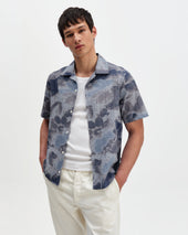 Didcot Watercolour Print Short Sleeve Shirt