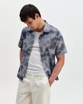 Didcot Watercolour Print Short Sleeve Shirt
