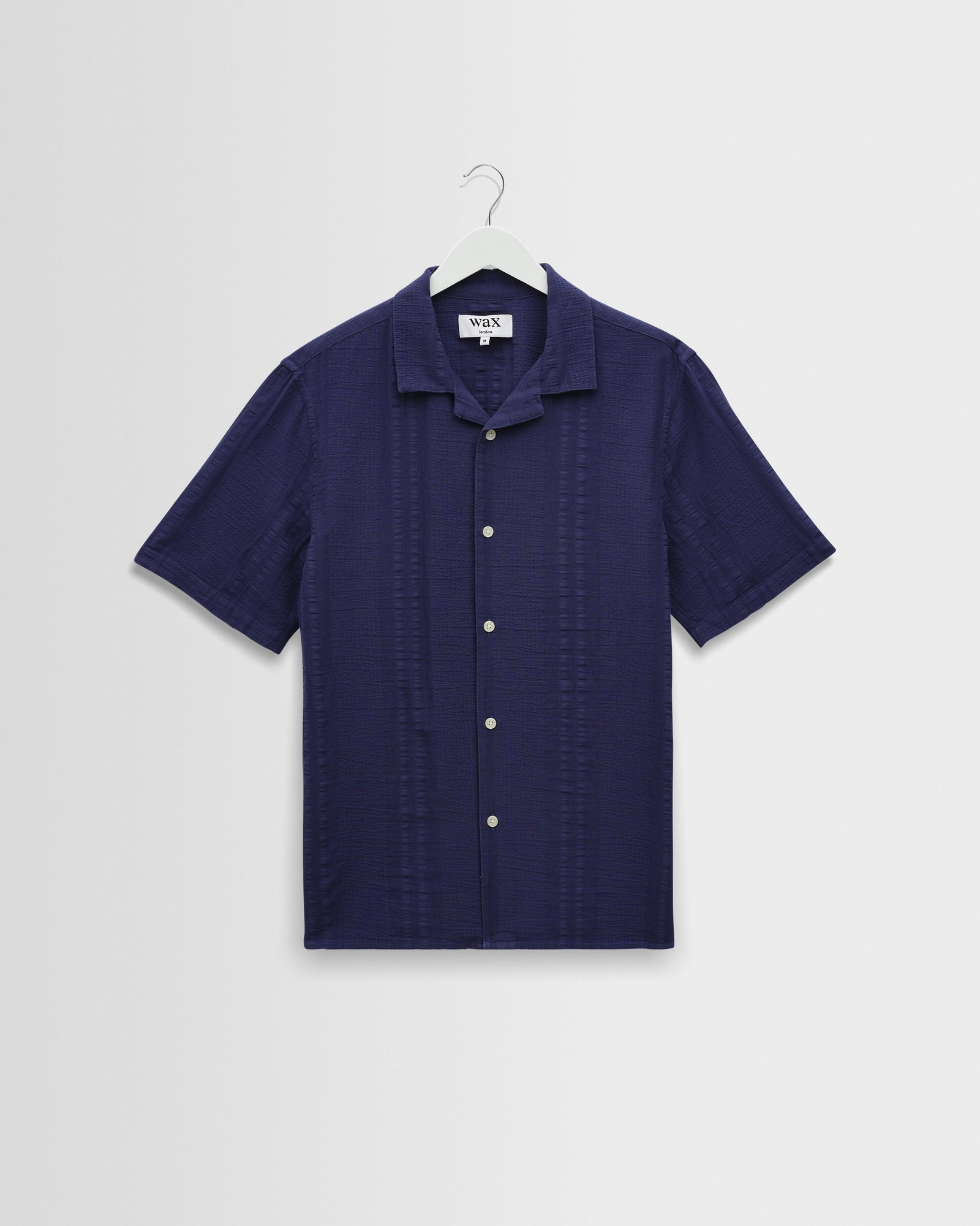 Didcot Blue Double Weave Seersucker Short Sleeve Shirt