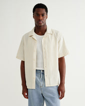 Didcot And Blue Seersucker Stripe Short Sleeve Shirt
