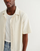 Didcot And Blue Seersucker Stripe Short Sleeve Shirt