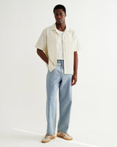 Didcot And Blue Seersucker Stripe Short Sleeve Shirt
