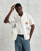 Didcot And Multicolour Abstract Applique Short Sleeve Shirt