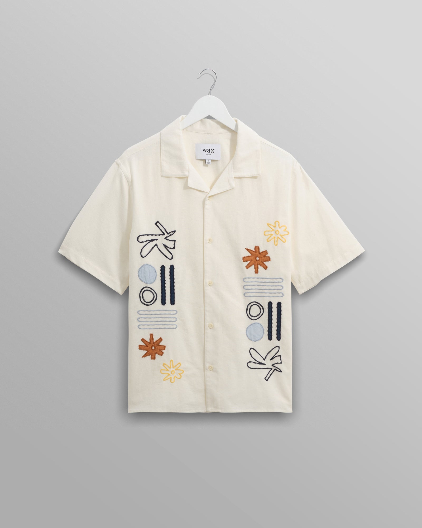 Didcot And Multicolour Abstract Applique Short Sleeve Shirt