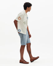 Didcot And Multicolour Floral Applique Short Sleeve Shirt