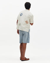 Didcot And Multicolour Floral Applique Short Sleeve Shirt