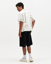 Didcot And Navy Grid Flower Short Sleeve Shirt