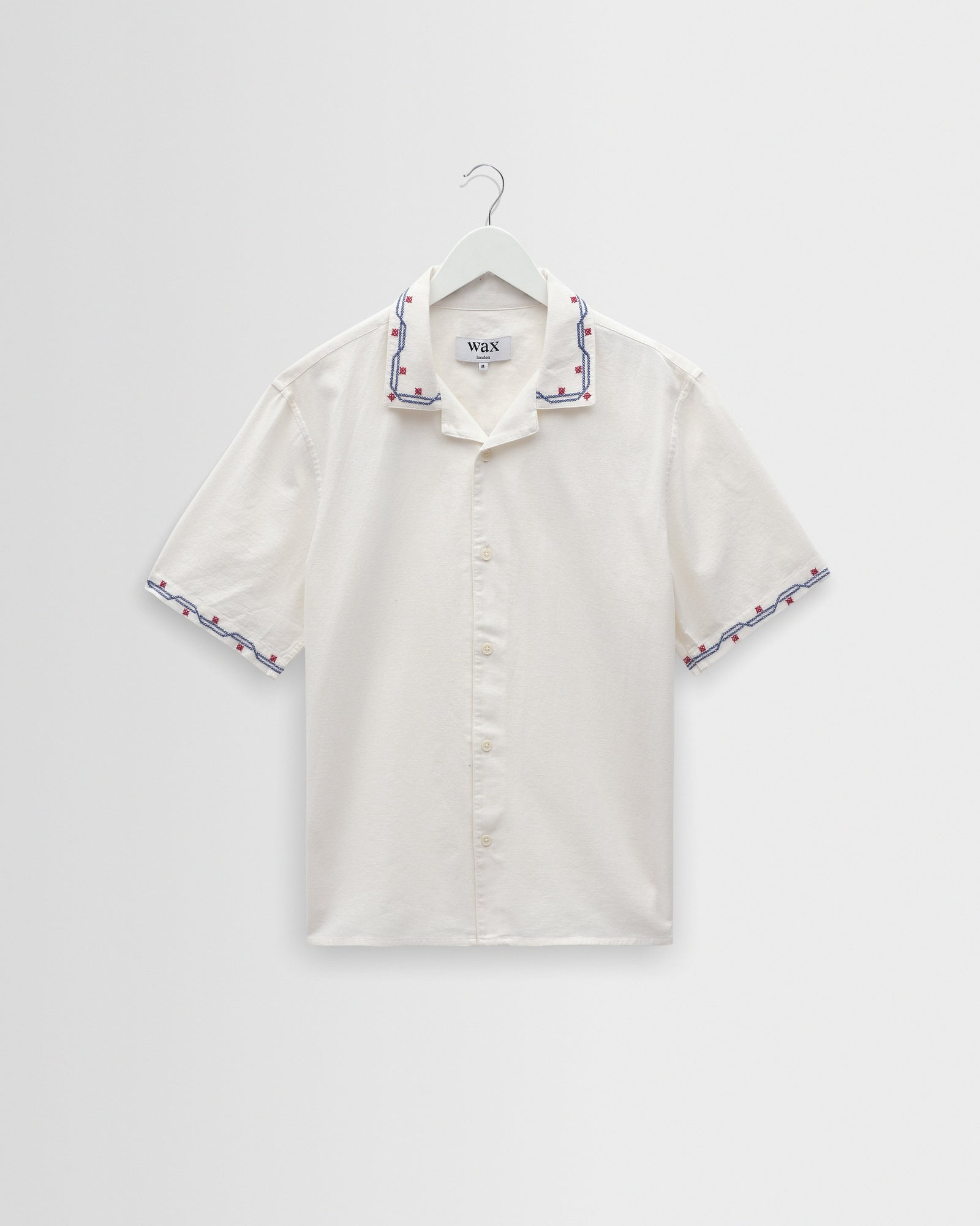 Didcot Cross Stitch Border Short Sleeve Shirt
