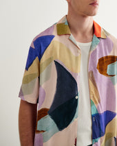 Didcot Multicolour Painted Shapes Short Sleeve Shirt