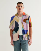 Didcot Multicolour Painted Shapes Short Sleeve Shirt