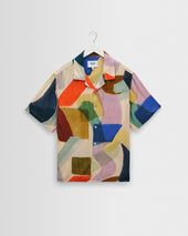 Didcot - Multicolour Painted Shapes Short-Sleeve Shirt