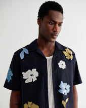 Didcot And Multicolour Floral Applique Short Sleeve Shirt