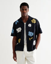 Didcot And Multicolour Floral Applique Short Sleeve Shirt