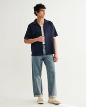 Didcot Cross Stitch Border Short Sleeve Shirt