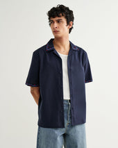 Didcot Cross Stitch Border Short Sleeve Shirt