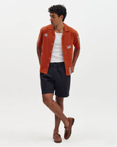 Didcot And Ecru Scribble Applique Short Sleeve Shirt