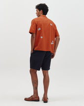 Didcot And Ecru Scribble Applique Short Sleeve Shirt