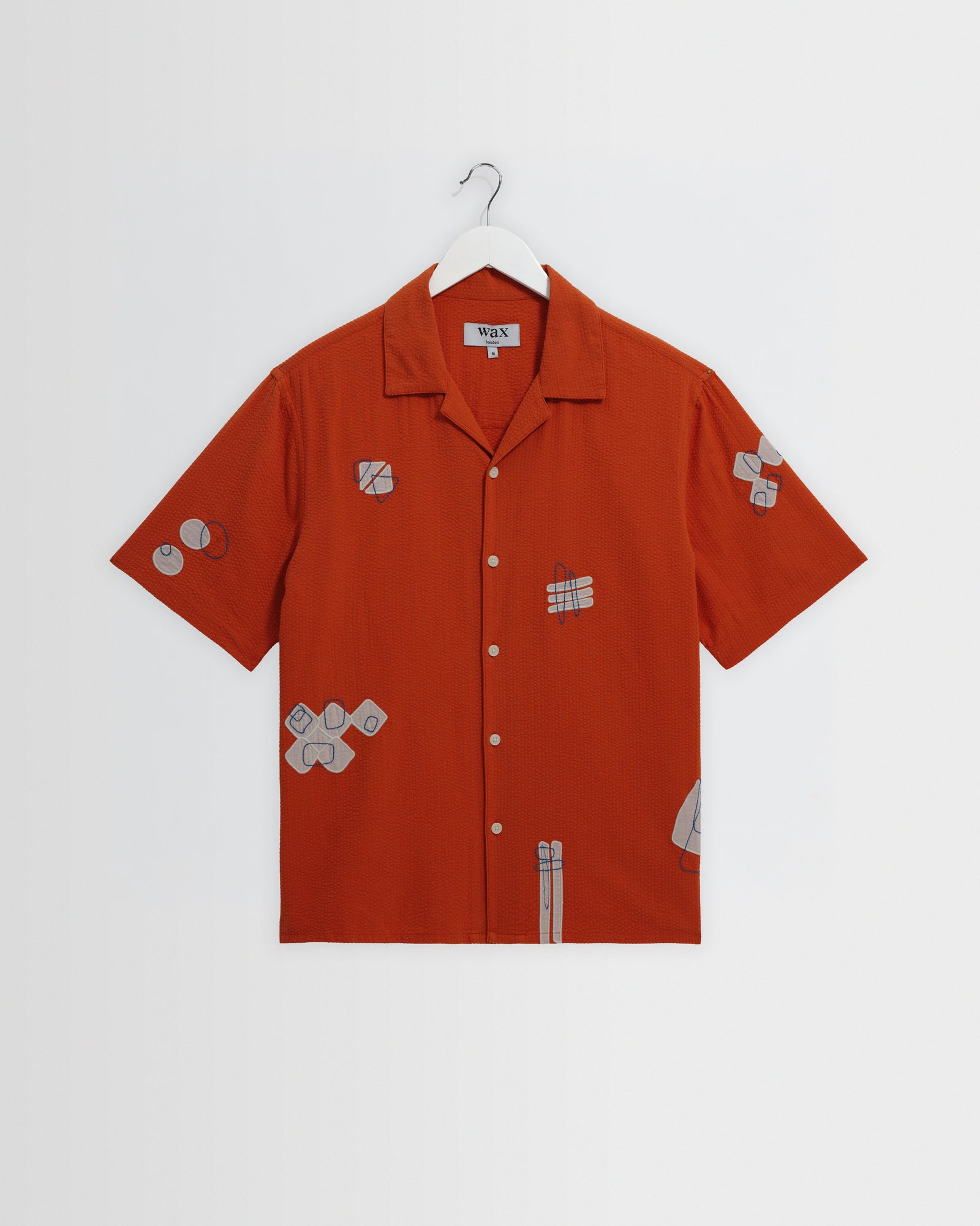 Didcot And Ecru Scribble Applique Short Sleeve Shirt