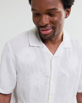Didcot Flower Embroidered Short Sleeve Shirt