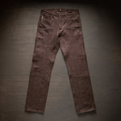 Die Hard Double Knee Straight Leg - 14oz Brown Bear Selvage Denim