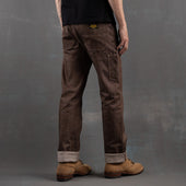 Die Hard Double Knee Straight Leg - 14oz Brown Bear Selvage Denim
