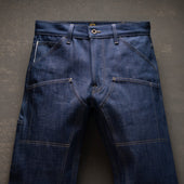 Die Hard Double Knee Straight Leg - 14oz Sky Slub Selvage Denim