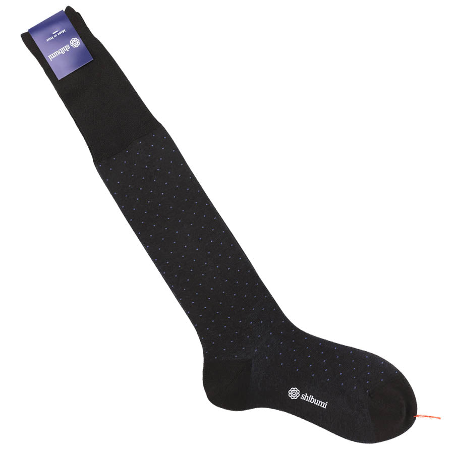 Knee Socks Dots Dark Brown Pure Cotton