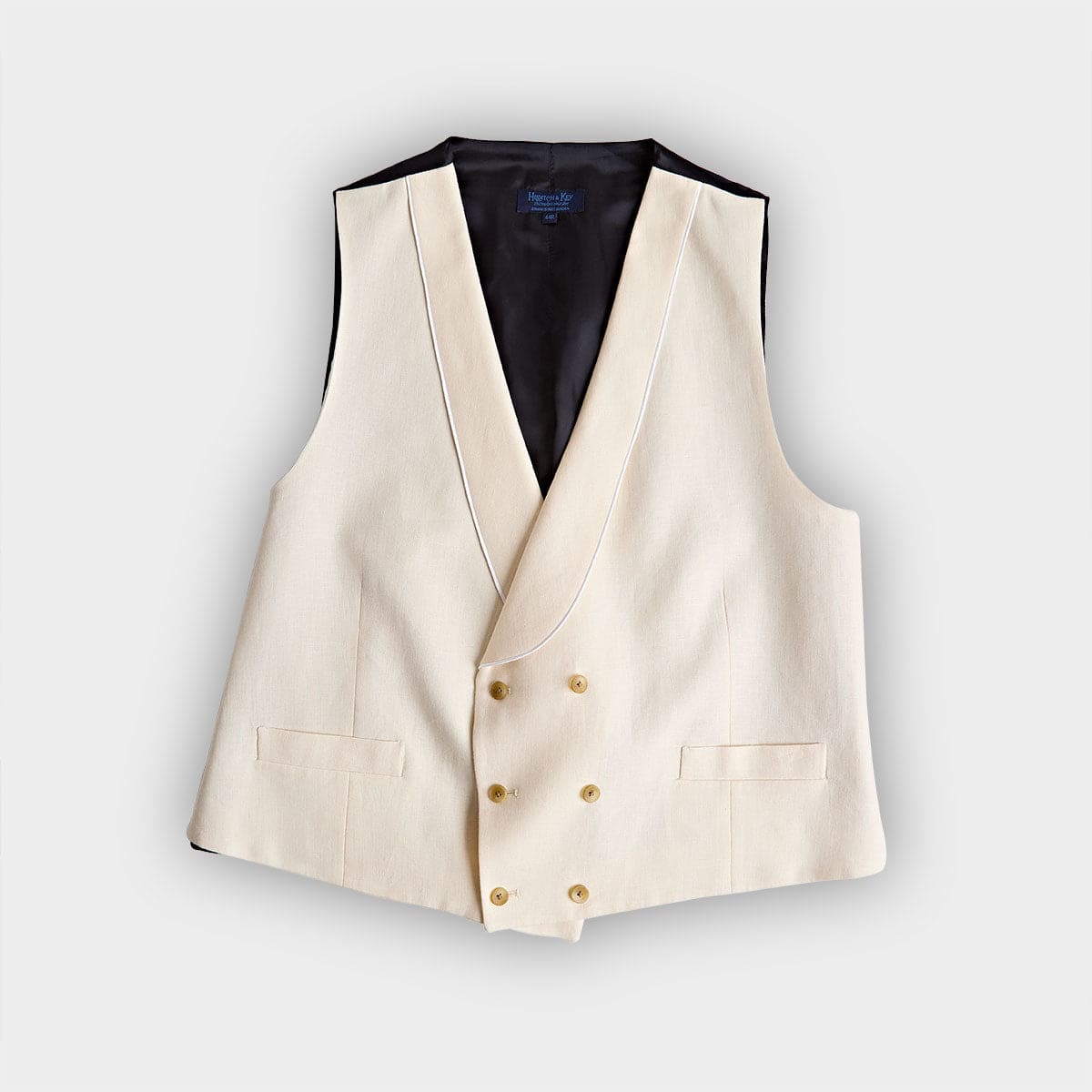Double Breasted Linen Waistcoat