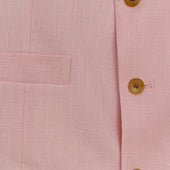 Double Breasted Light Linen Waistcoat
