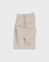Double Pleated Shorts Beige