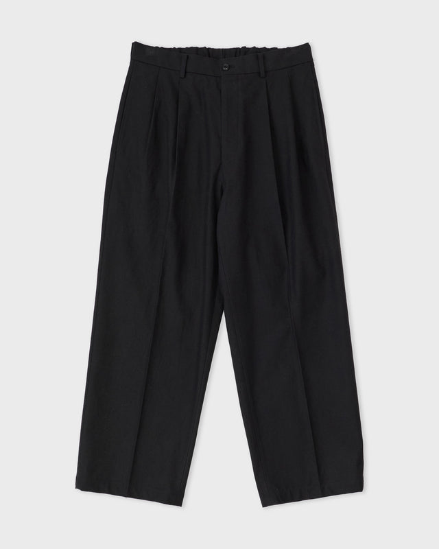 DOUBLE PLEATED TROUSERS, BLACK