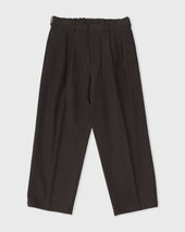DOUBLE PLEATED TROUSERS, BROWN